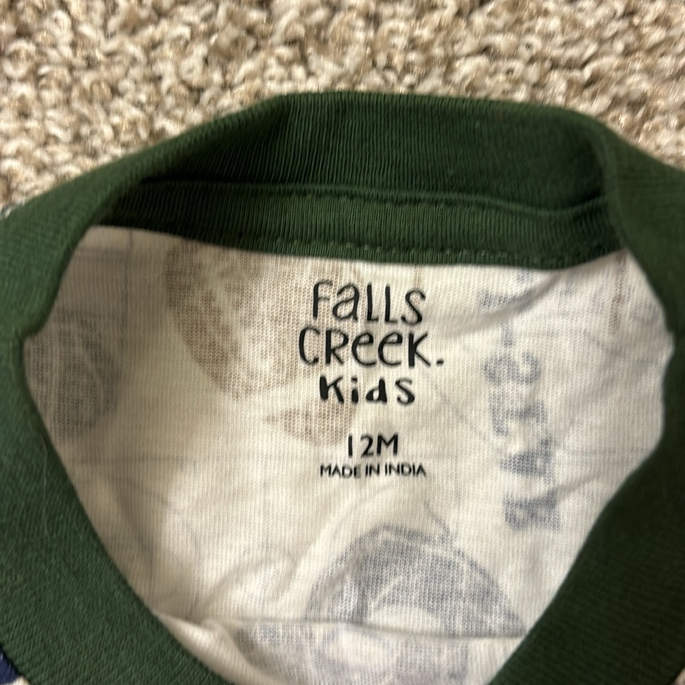 Falls Creek Kids 12month long sleeve shirt with baseball design - Picture 5 of 6